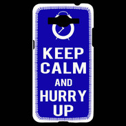 Coque Samsung Grand Prime 4G Keep Calm Hurry up Bleu