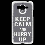 Coque Samsung Grand Prime 4G Keep Calm Hurry up Gris