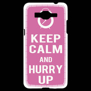 Coque Samsung Grand Prime 4G Keep Calm Hurry up Rose