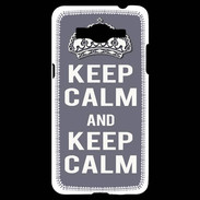 Coque Samsung Grand Prime 4G Keep Calm Gris