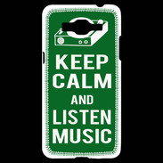 Coque Samsung Grand Prime 4G Keep Calm Listen music Vert