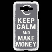Coque Samsung Grand Prime 4G Keep Calm Make money Gris