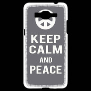 Coque Samsung Grand Prime 4G Keep Calm Peace Gris