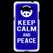 Coque Samsung Grand Prime 4G Keep Calm Peace Bleu