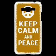 Coque Samsung Grand Prime 4G Keep Calm Peace Orange