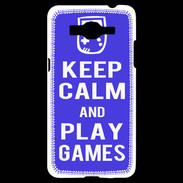 Coque Samsung Grand Prime 4G Keep Calm Play games Bleu