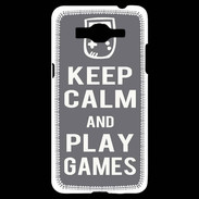 Coque Samsung Grand Prime 4G Keep Calm Play games Gris