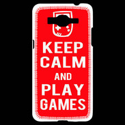 Coque Samsung Grand Prime 4G Keep Calm Play games Rouge