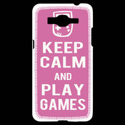 Coque Samsung Grand Prime 4G Keep Calm Play games Rose