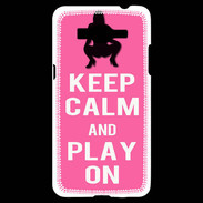 Coque Samsung Grand Prime 4G Keep Calm Play on Rose