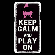 Coque Samsung Grand Prime 4G Keep Calm Play on Noir