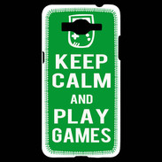 Coque Samsung Grand Prime 4G Keep Calm Play games Vert