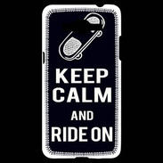 Coque Samsung Grand Prime 4G Keep Calm Ride on Noir