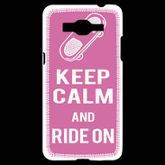 Coque Samsung Grand Prime 4G Keep Calm Ride on Rose
