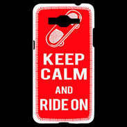 Coque Samsung Grand Prime 4G Keep Calm Ride on Rouge
