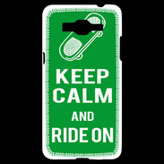 Coque Samsung Grand Prime 4G Keep Calm Ride on Vert