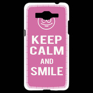 Coque Samsung Grand Prime 4G Keep Calm Smile Rose