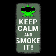 Coque Samsung Grand Prime 4G Keep Calm Smoke it Gris