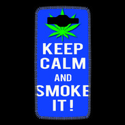 Coque Samsung Grand Prime 4G Keep Calm Smoke it Bleu