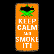 Coque Samsung Grand Prime 4G Keep Calm Smoke it Orange