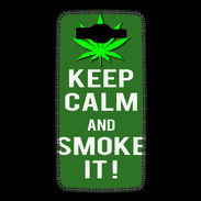 Coque Samsung Grand Prime 4G Keep Calm Smoke it Kaki