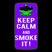 Coque Samsung Grand Prime 4G Keep Calm Smoke it Violet
