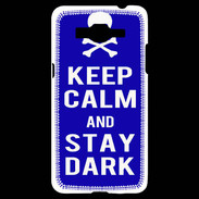 Coque Samsung Grand Prime 4G Keep Calm Stay dark Bleu