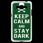 Coque Samsung Grand Prime 4G Keep Calm Stay dark Vert