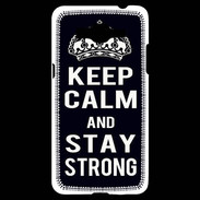 Coque Samsung Grand Prime 4G Keep Calm Stay strong Noir