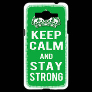 Coque Samsung Grand Prime 4G Keep Calm Stay strong Vert