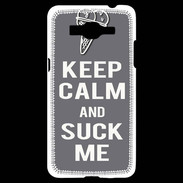 Coque Samsung Grand Prime 4G Keep Calm Suck me Gris