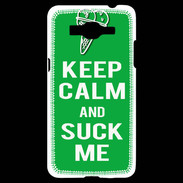 Coque Samsung Grand Prime 4G Keep Calm Suck me Vert