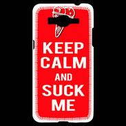 Coque Samsung Grand Prime 4G Keep Calm Suck me Rouge