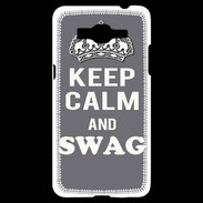 Coque Samsung Grand Prime 4G Keep Calm Swag Gris