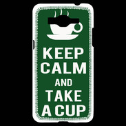 Coque Samsung Grand Prime 4G Keep Calm Take a cup Vert