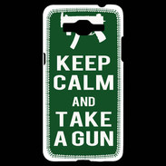 Coque Samsung Grand Prime 4G Keep Calm Take a gun Vert