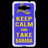 Coque Samsung Grand Prime 4G Keep Calm Take Banana Bleu
