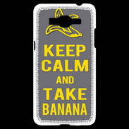 Coque Samsung Grand Prime 4G Keep Calm Take Banana Gris