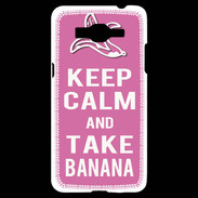 Coque Samsung Grand Prime 4G Keep Calm Take Banana Rose