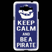 Coque Samsung Grand Prime 4G Keep Calm Be a Pirate Bleu