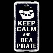 Coque Samsung Grand Prime 4G Keep Calm Be a Pirate Noir