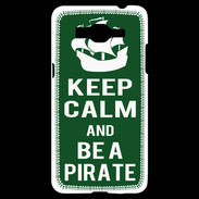 Coque Samsung Grand Prime 4G Keep Calm Be a Pirate Vert