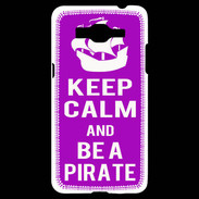 Coque Samsung Grand Prime 4G Keep Calm Be a Pirate Violet