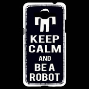 Coque Samsung Grand Prime 4G Keep Calm Be a Robot Noir
