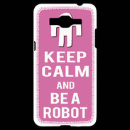 Coque Samsung Grand Prime 4G Keep Calm Be a Robot Rose