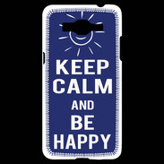 Coque Samsung Grand Prime 4G Keep Calm Be Happy Bleu