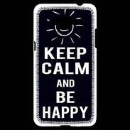 Coque Samsung Grand Prime 4G Keep Calm Be Happy Noir