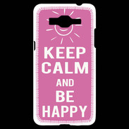 Coque Samsung Grand Prime 4G Keep Calm Be Happy Rose