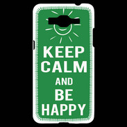 Coque Samsung Grand Prime 4G Keep Calm Be Happy Vert