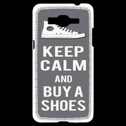 Coque Samsung Grand Prime 4G Keep Calm Buy Shoes Gris